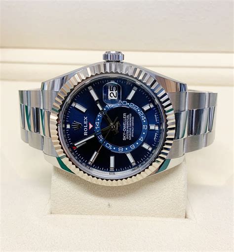 men's rolex sky dweller blue|rolex sky dweller price uk.